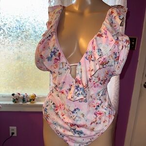 Bar III Pink Floral Swimsuit